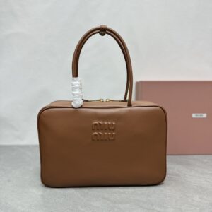 보 가죽 탑 핸들 백