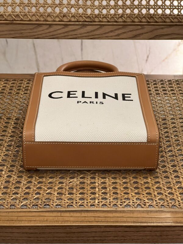 미니 버티컬 카바스 - CELINE 프린트 캔버스 텍스타일 - Hình ảnh 5
